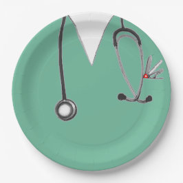 Papiertafel für den Abschluss von Krankenschwester Pappteller