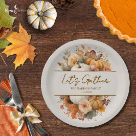 Papiertafel für den Erntedank von Florals Pappteller