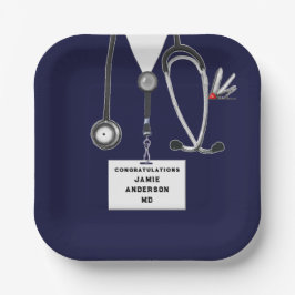 Papiertafel für den medizinischen Abschluss Pappteller