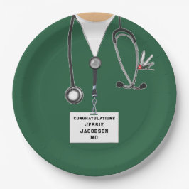 Papiertafel für den medizinischen Abschluss Pappteller