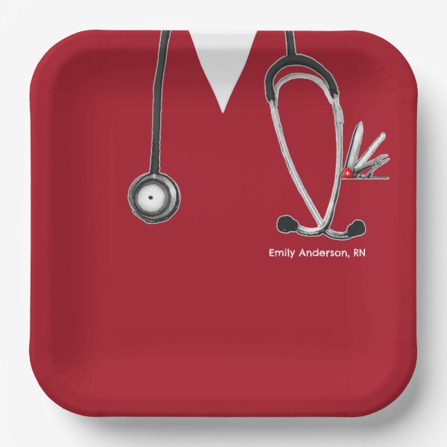 Papiertafel für die Krankenpflege Pappteller (Vorderseite)