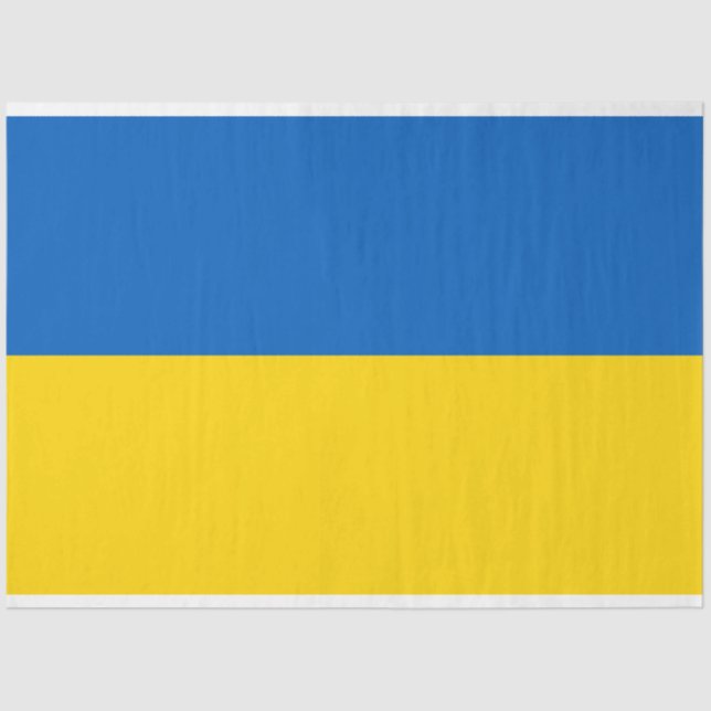 Papiertafel für die ukrainische Flagge (Ukraine) Seidenpapier (Vorderseite)