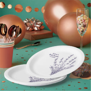 Papiertafel für französische Lavendel mit eigener Pappteller