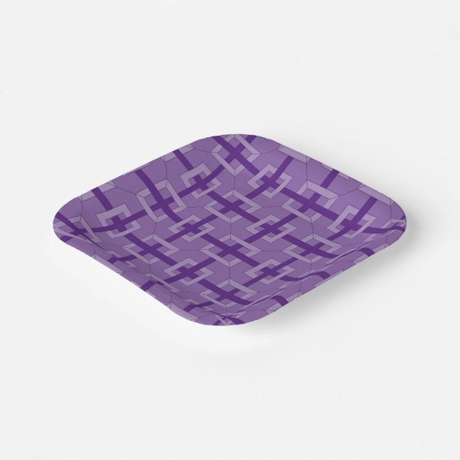 Papiertafel - Quadrate der Interwoven-Gewebe Pappteller (Gewinkelt)