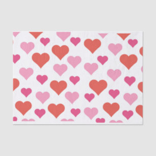 Papiertaschentuch aus rotem und rosafarbenem Herze Seidenpapier