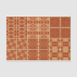 Papiertaschentuch mit roten, orangefarbenen und ge seidenpapier