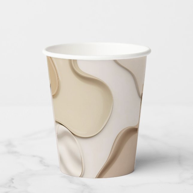 Papiertasse in abstrakter Grafik Pappbecher (Rückseite)