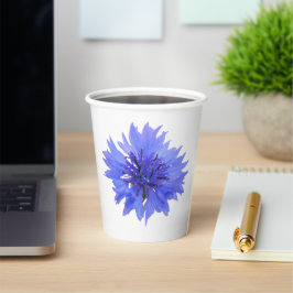 Papiertasse mit blauer Kornblume Pappbecher
