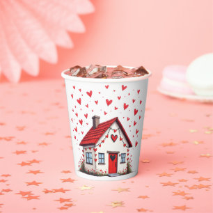Papiertasse mit Valentiner Tagesdesign Pappbecher