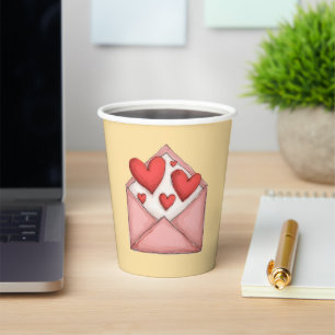 Papiertasse mit Valentiner Tagesdesign Pappbecher