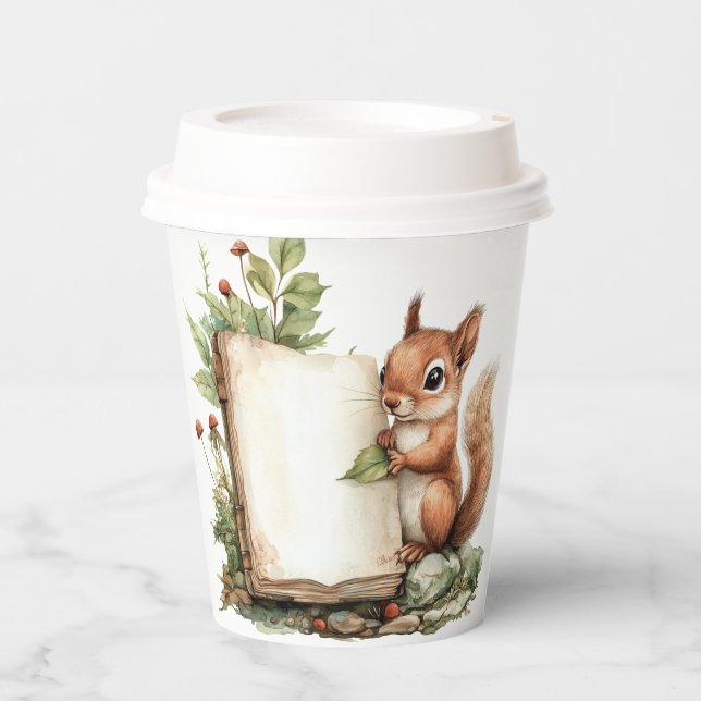 Papiertasse Rustikale Herbstduschsäulen Pappbecher (Vorderseite)