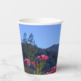 Papiertassen Berg Tamalpais Rosa Blume Pappbecher
