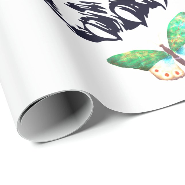 PAPIERTIGER-SCHALTFLÄCHEN UND HERZ GESCHENKPAPIER (Rolleneckpunkt)