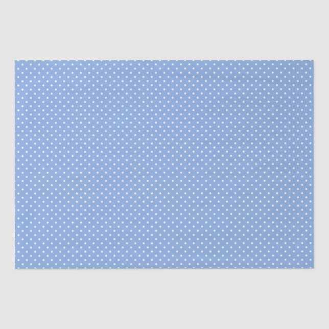 Papiertuch/blaue Polka-Punkte Seidenpapier (Vorderseite)