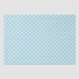 Papiertuch/leicht blaue Polka-Punkte Seidenpapier