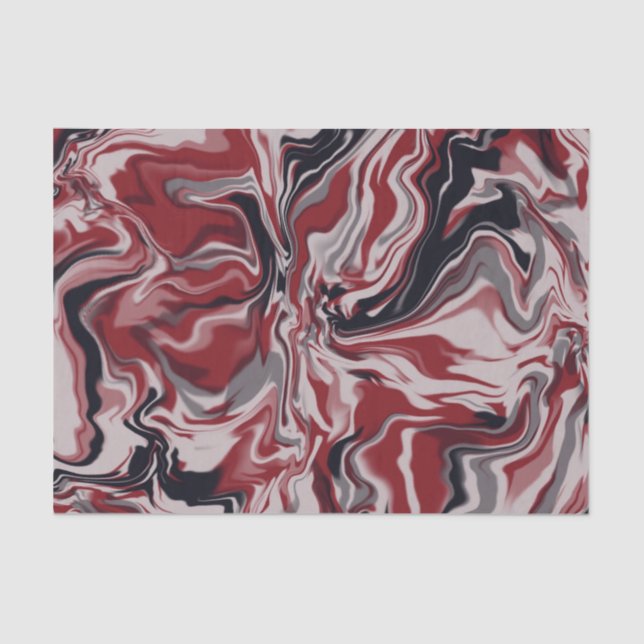 Papiertücher aus schwarzem und rotem Marmor Seidenpapier (Vorderseite)