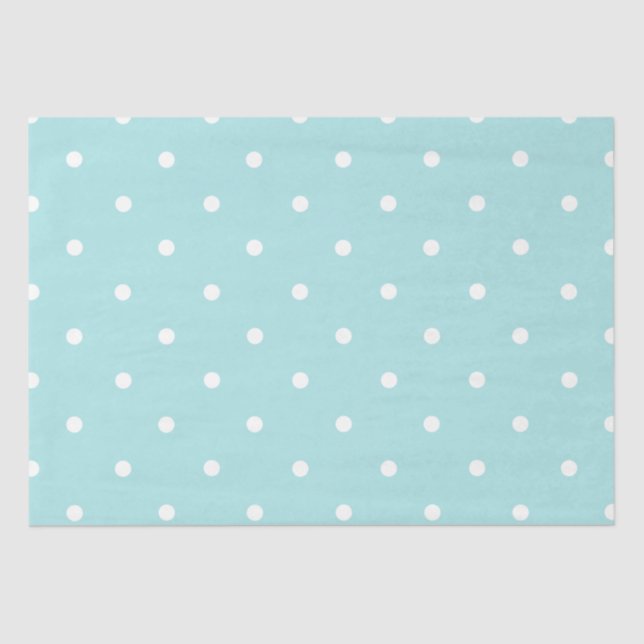 Papiertücher/Blatt-blaue Polka-Dosen-Papiere Seidenpapier (Vorderseite)