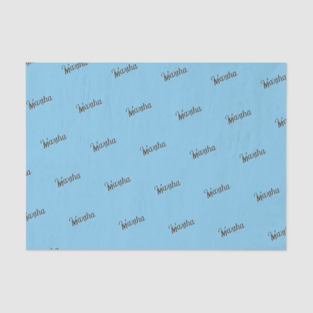 Papiertücher für antike Namen (Sky Blue & Copper) Seidenpapier (Vorderseite)