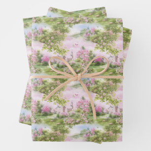 Papiertücher für die Rosatinie Geschenkpapier Set