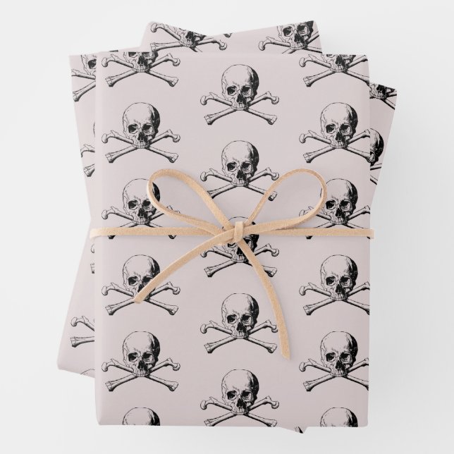 Papiertücher für die Umhüllung von Skull und Cross Geschenkpapier Set (Beispiel)
