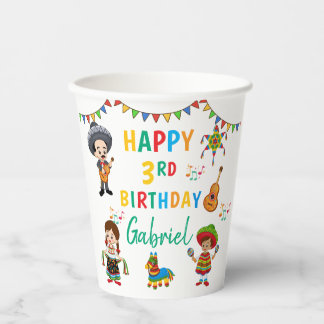 Papiertücher für Fiesta Kindergeburtstag Party Pappbecher