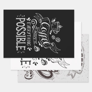 Papiertücher für Kaffee Geschenkpapier Set