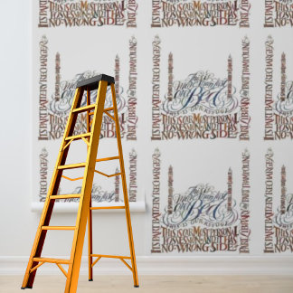 Papiertüte abziehen und abkleben - unsere Bettnoti Tapete