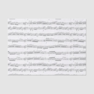 Papiertüte aus dunkelgrauem und weißem Musiknoten Seidenpapier