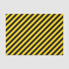 Papiertüte aus gelben/schwarzen Diagonalstreifen Seidenpapier