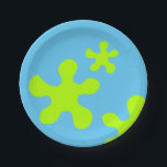 Papiertüte aus grünem Schleim, blaues Party, Telle Pappteller<br><div class="desc">Papiertüte aus grünem Schleim, hellblaues Party, Teller</div>