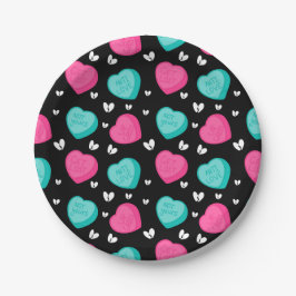 Papiertüte zum Valentinstag Pappteller