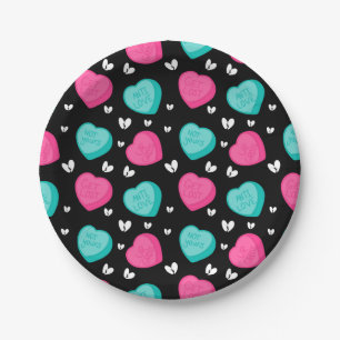 Papiertüte zum Valentinstag Pappteller