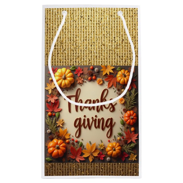 Papiertüten für Erntedank Kleine Geschenktüte (Rückseite)