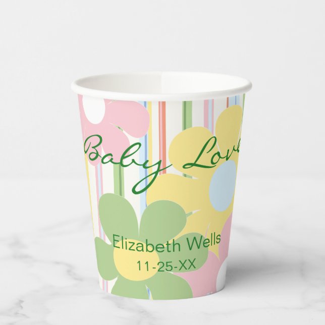 Papiertüten "Picnic Floral" 8 oz. Pappbecher (Links)