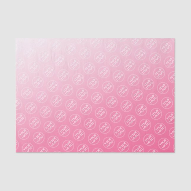 Papierverpackung für das Logo "Pink Gradient" Seidenpapier (Vorderseite)