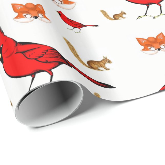 Papiervögel Geschenkpapier (Rolleneckpunkt)