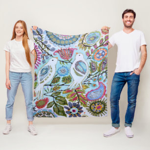 Papiervögel I Fleecedecke