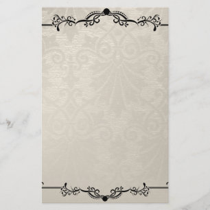 Papierwaren Altpapier Creme Schwarz Briefpapier