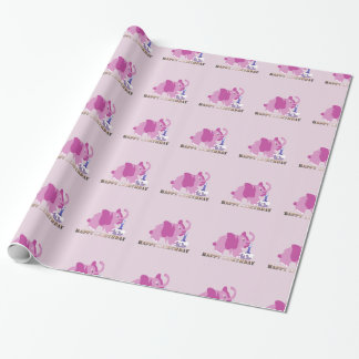 Papierwaschgeschenk Verpackung Rosa Elefantenkuche Geschenkpapier