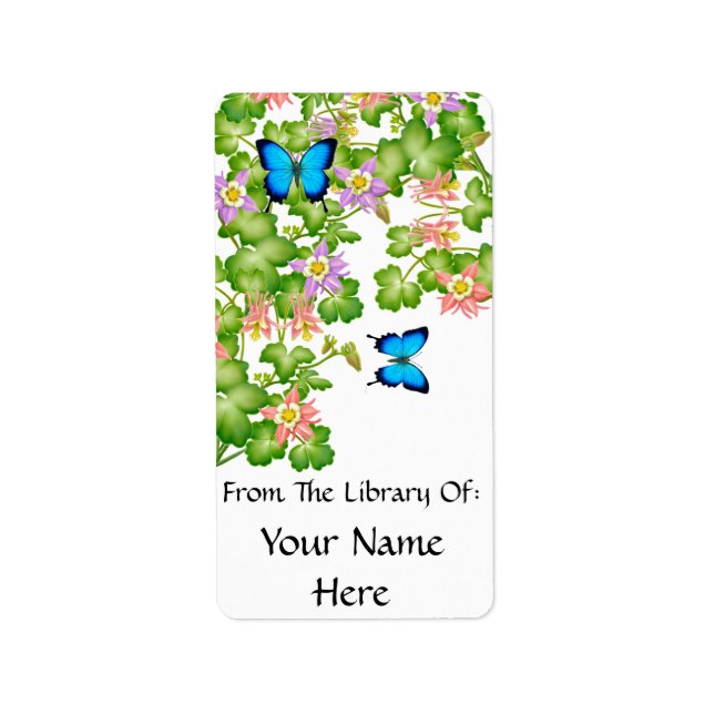 Papilio Ulysses Butterfly Buchzeichen Adressaufkleber (Vorne)