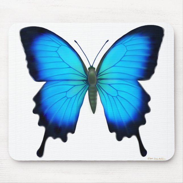 Papilio Ulysses Schmetterling Mousepad (Vorne)