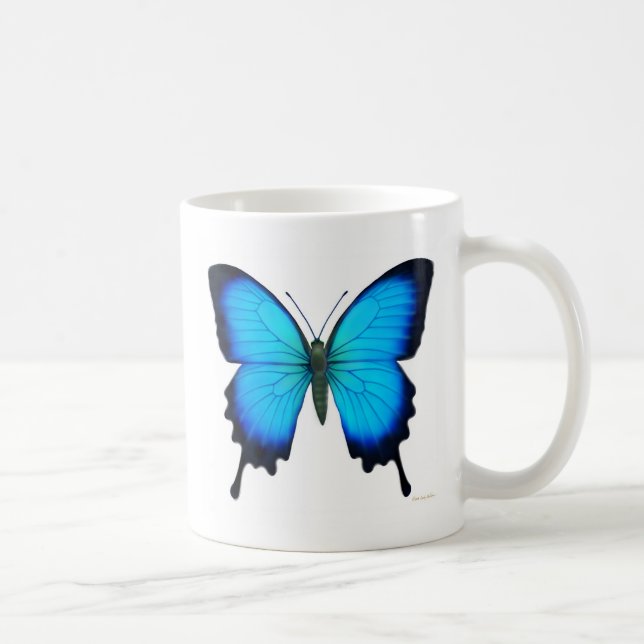 Papilio Ulysses Schmetterlings-Tasse Kaffeetasse (Rechts)