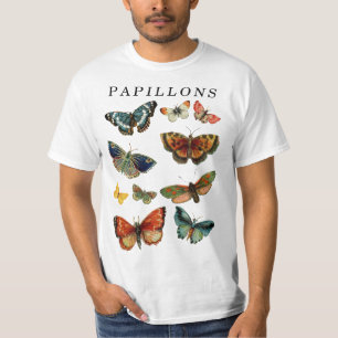Papillen-Schmetterling Vintag T-Shirt