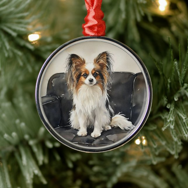 Papillion Acrylic Photo Tile Ornament Aus Metall (Baum)