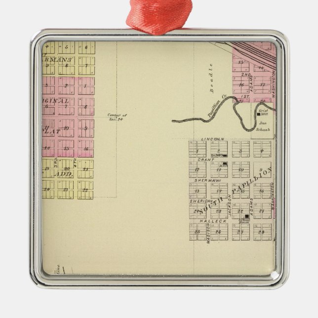 Papillion, Nebraska Silbernes Ornament (Vorne)