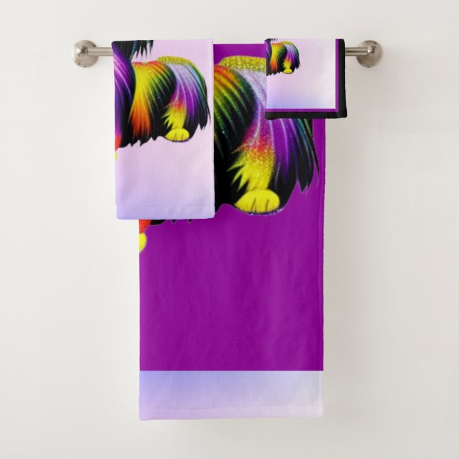 Papillion Pop Art Pastell Badhandtuch Set (Insitu)