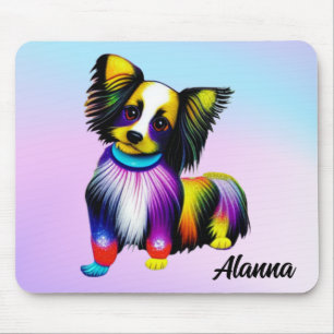 Papillion Pop Art Pastell Personalisiert Mousepad