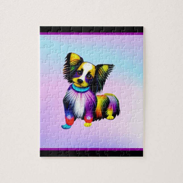Papillion Pop Art Pastell Puzzle (Vertikal)