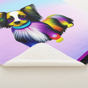 Papillion Pop Art Pastell Sherpadecke