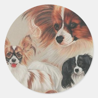 Papillion Runder Aufkleber